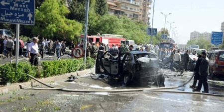 El ataque ocurrió en Mezzeh, un barrio en el suroeste de la capital Damasco