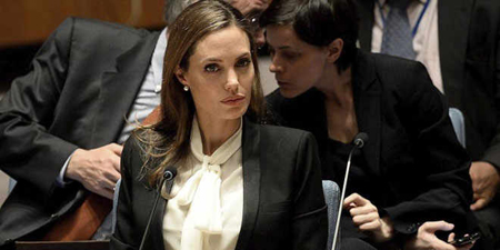 Jolie formó parte de una sesión del Consejo de Seguridad de la ONU