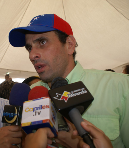 Capriles aseguró que en Venezuela se vive una guerra interna