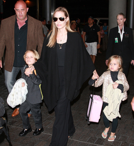 En esta ocasión no ha viajado Brad Pitt con Jolie