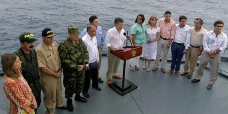 Santos aseguró no ceder ninguna parte de la plataforma continental a Nicaragua