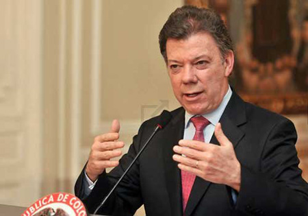 "Yo quiero aprovechar para agradecerles a los cuatro países que han venido participando y acompañando este proceso" , expresó el Presidente Colombiano