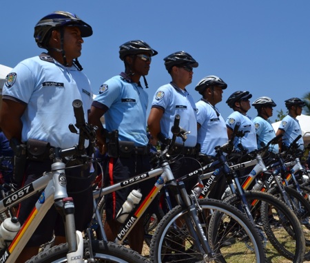 El jefe policial destacó la labor de la brigada ciclista. ARCHIVO