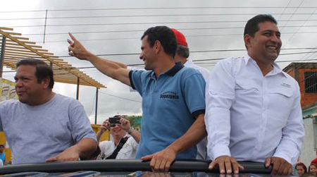 El Gobernador del Estado MIranda, estaba de visita en el estado Bolívar