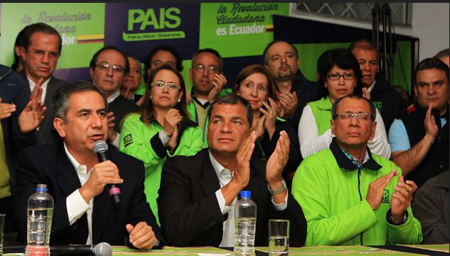 El presidente Rafael Correa, durante una rueda de prensa el domingo 23 de febrero en Quito AFP / JUAN CEVALLOS
