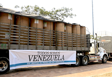 El cargamento de bobinas salió desde Cartagena rumbo a Venezuela
