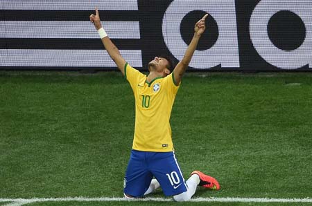 Neymar destrabó el partido ante Croacia AFP / Pedro Dugarte