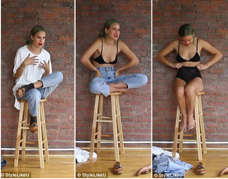 Tallulah Willis se quitó toda su ropa hasta quedar en brasserie y bragas, como una iniciativa para aumentar la conciencia sobre la dismorfia corporal