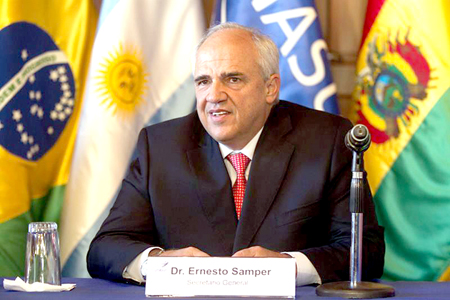 El secretario general señaló como uno de sus objetivos el “mantener la vocación de Suramérica como una región de paz en el mundo”
