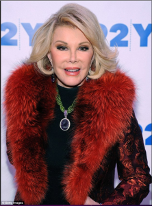 Joan Rivers falleció el pasado mes de septiembre debido a la falta de oxígeno en el cerebro durante una operación rutinaria de las cuerdas vocales