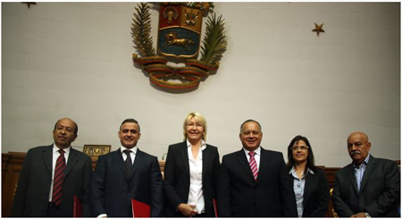 La Asamblea Nacional designó este lunes, en sesión extraordinaria, a Tarek William Saab, como Defensor del Pueblo; a Luisa Ortega Díaz, como Fiscal General de la República; y a Manuel Galindo Ballesteros, como Contralor General de la República.