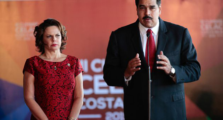 El presidente Nicolás Maduro a su llegada a Costa Rica que la Comunidad de Estados Latinoamericanos y Caribeños (Celac) CORT. AVN