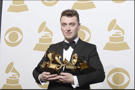 Sam Smith vivió su gran noche el domingo al llevarse cuatro Grammy y consolidarse como la nueva estrella de la industria musical,