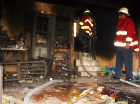 La casa resultó destrozada en su totalidad