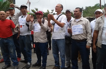 La protesta comenzó pasadas las 8 de la mañana