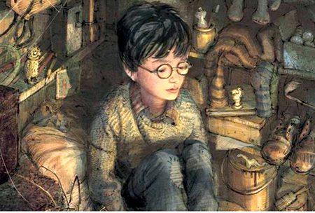 En cuanto a la arquitectura y objetos que aparecen en “Harry Potter y la piedra filosofal” Kay tuvo que “visualizar” la arquitectura del colegio Hogwarts donde estudia para mago Potter