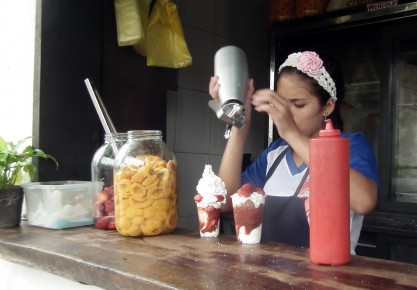 Las fresas con crema son un gusto al paladar