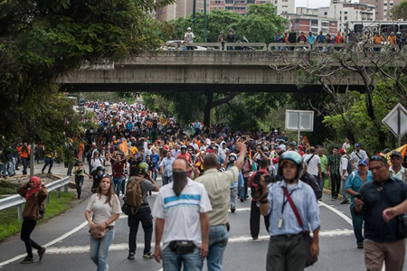 La ciudad de Caracas permaneció cerrada en varios puntos,