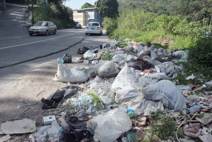Desperdicios son dejados en un tramo no adecuado