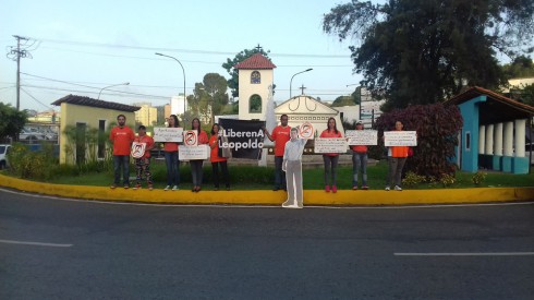 Militantes de VP protestaron para pedir la liberación de Leopoldo López.