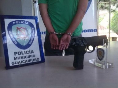 un sujeto fue  detenido por funcionarios de la dirección de Patrullaje Inteligente de Poliguaicaipuro 