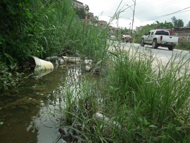Agua estancada mantiene contaminada la zona