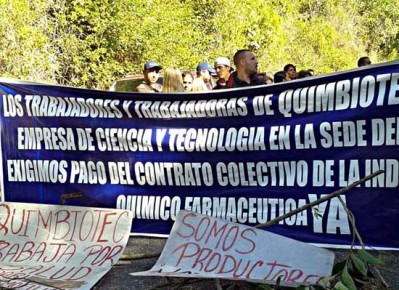 Desde las 8 am, los empleados de la empresa estatal, protestaron en la panamericana