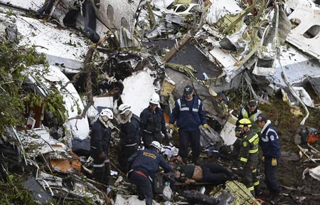 FBL-COLOMBIA-BRAZIL-ACCIDENT-PLANE