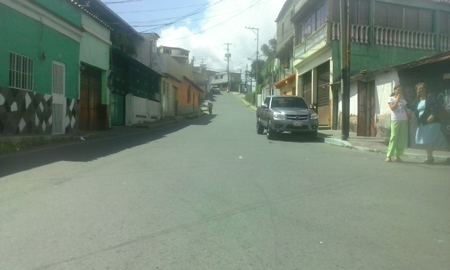 En esta calle ocurrió la masacre la noche del sábado