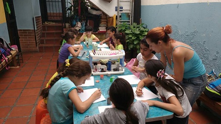 Un grupo de niños comenzó plan vacacional. Foto: Deisy Peña