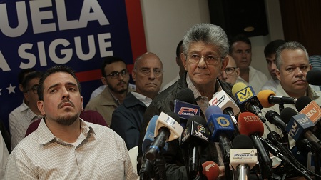 MUD solicita y respalda todo el apoyo diplomático mundial que contribuya al restablecimiento democrático de Venezuela